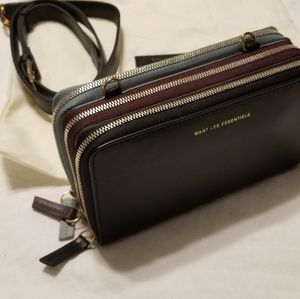 Want les Essentials Petra Leather Zip Crossbody